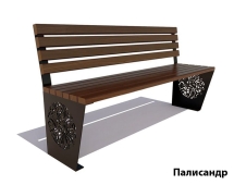 Парковая скамейка Индия, Лиственница (без подлокотников) 0,6 м