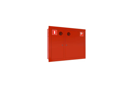Шкаф АгроСнаб ШПК-315 910х695х230 под 1 пожарный рукав и 1 огнетушитель встраиваемый закрытый 37674, фото 1