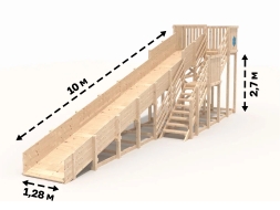 Зимняя горка "IgraGrad Snow Fox", скат 10 м, без окраски, фото 3 Зимняя горка "IgraGrad Snow Fox", скат 10 м, без окраски, фото 3