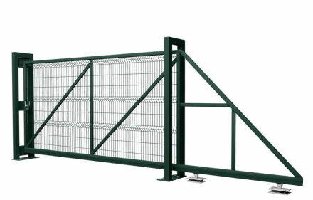 Ворота откатные, ширина проема 3000мм, пруток 5мм, фото 1