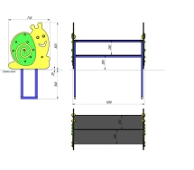 Детская лавочка &quot;Улитка&quot; S 744 