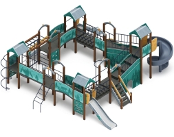 Детская игровая площадка Остров детства (Тайга) (винтовой скат) Н 1200, горка Н 2000 ДИК 2.01.8.02-13, фото 4