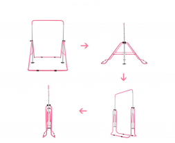 Турник для детей DFC GC001 складной розовый, фото 6