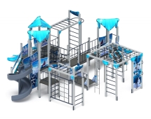 Детская игровая площадка Волшебный город Снежная королева ДИК 2.19.03-02 Н=900, Н=1200, Н=2000 винтовой скат