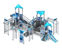 Детская игровая площадка Волшебный город Снежная королева ДИК 2.19.03-02 Н=900, Н=1200, Н=2000 винтовой скат, фото 4 Детская игровая площадка Волшебный город Снежная королева ДИК 2.19.03-02 Н=900, Н=1200, Н=2000 винтовой скат, фото 4