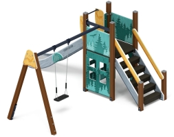 Детская игровая площадка Счастливое детство (Тайга) горка Н 1200 ДИК 2.01.01-03, фото 2
