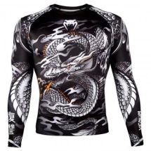 Рашгард Venum Dragon's Flight Black/White L/S