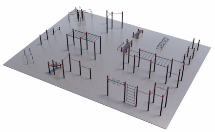 Проект Районная площадка для Воркаут и ГТО 3-6 (20 x 15 м), фото 2