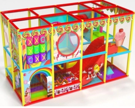 Детский игровой лабиринт «Классик» 11 м² (4.65*2.35*2.5м), фото 1