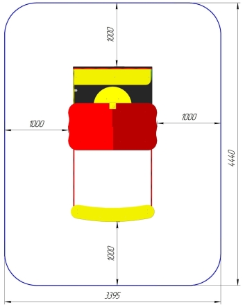 Домик-беседка Комбо ПС-59.2 с песочницей для детской площадки, фото 4