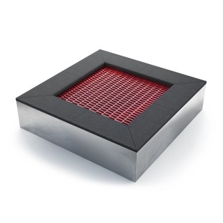 Батут квадратной формы, антивандальный, для детских площадок, цвет черный/красный – S1000-3020/9005, фото 1