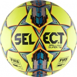 Мяч футбольный профессиональный &quot;SELECT Brillant Super FIFA TB YELLOW&quot;, размер 5,топ. мяч Select, диз.2016
