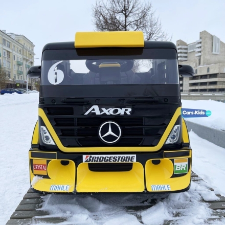 Электромобиль Mercedes-Benz Axor F Race с прицепом желтый, фото 10