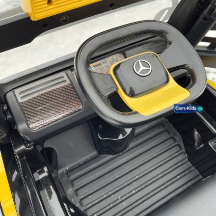 Электромобиль Mercedes-Benz Axor F Race с прицепом желтый, фото 9
