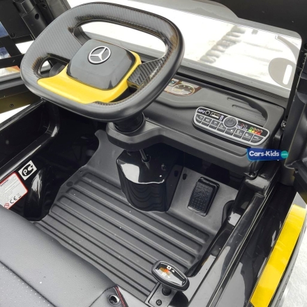 Электромобиль Mercedes-Benz Axor F Race с прицепом желтый, фото 5