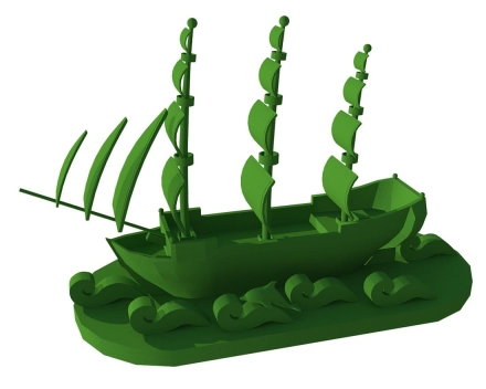 Топиари Корабль, h - 500 см, зеленый - газон Deluxe, фото 3