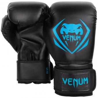 Перчатки боксерские Venum Contender Black/Cyan, фото 2