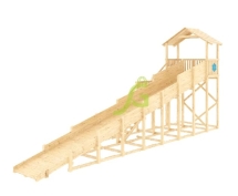 Зимняя горка "IgraGrad Snow Fox (Домик)", скат 10 м, без окраски
