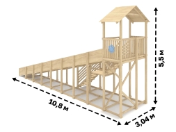 Зимняя горка "IgraGrad Snow Fox (Домик)", скат 10 м, без окраски, фото 3 Зимняя горка "IgraGrad Snow Fox (Домик)", скат 10 м, без окраски, фото 3