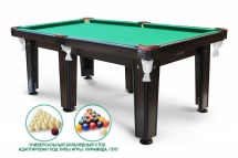 Бильярдный стол - Кадет Комби 8 Футов, Комбинированный: Русская пирамида/Американский пул, ДСП 16 ММ