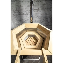 Сибирский банный чан "Елисей Силович" на подставке + печь 1650 мм опора - нерж. сталь Сибирский банный чан "Елисей Силович" на подставке + печь 1650 мм опора - нерж. сталь