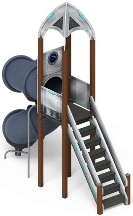 Горка тоннельная - ИО 45.14.01-01 - Космопорт (Серый) H=2000, фото 4