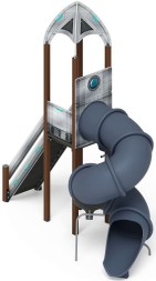 Горка тоннельная - ИО 45.14.01-01 - Космопорт (Серый) H=2000, фото 1