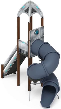 Горка тоннельная - ИО 45.14.01-01 - Космопорт (Серый) H=2000, фото 1