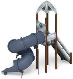 Горка тоннельная - ИО 45.14.01-01 - Космопорт (Серый) H=2000, фото 2