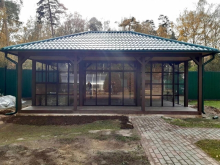 Застеклённая беседка ЛЕТНИЙ САД с барбекю, фото 5