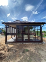 Застеклённая беседка ЛЕТНИЙ САД с барбекю