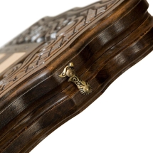 Шахматы + нарды резные "Бриз" 50, Haleyan Шахматы + нарды резные "Бриз" 50, Haleyan