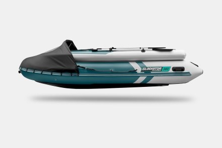 GLADIATOR E 380 X Expedition Морской зеленый-белый моторная лодка ПВХ, фото 7