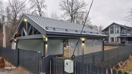 Навес для автомобилей с хозблоком РИЧМОНД Премиум комплектация, фото 9