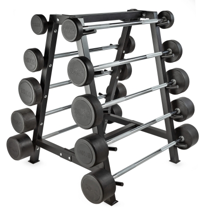 Штанга неразборная обрезиненная 10 кг Изогнутый гриф, фото 7