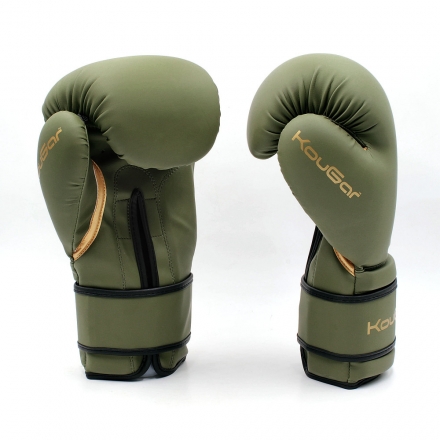 Перчатки боксерские KouGar KO900-10, 10oz, темно-зеленый, фото 6