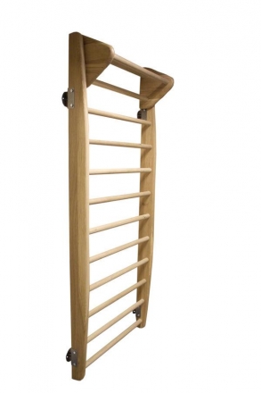 Шведская стенка из Дуба с деревянным турником, фото 2