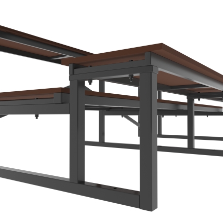 Трибуна сборно-разборная ОЛИМП СИТИ 2-х рядная на 10 мест ФАНЕРА, фото 3