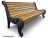 Скамейка чугунная Город, Сосна 2,5 м