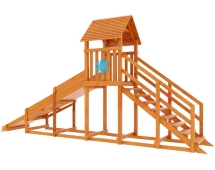 Заливная горка "Снежинка" с крышей, скат 4 м