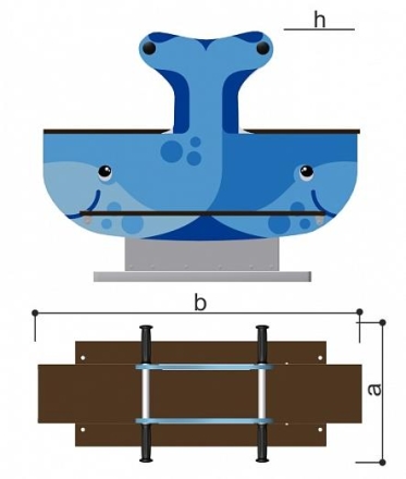 Качалка Romana 108.53.00-01 для детской площадки, фото 2