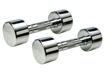 Комплект хромированных гантелей от 1-10кг (10 пар)