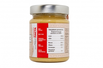 Арахисово-кокосовая паста с протеином и стевией, в стекле, 265г, фото 3