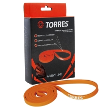 Эспандер &quot;TORRES латексная петля&quot;, длина 208 см, шир.1,3 см, сопротивление 15 кг, оранжевый
