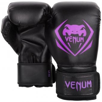 Перчатки боксерские Venum Contender Black/Purple, фото 2