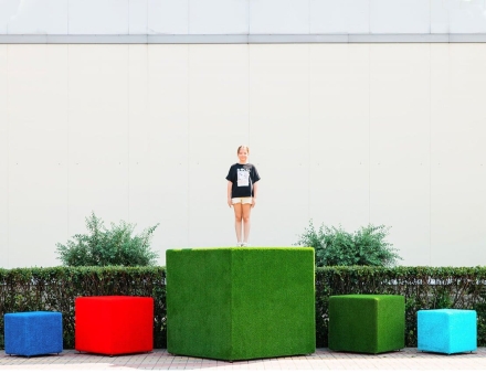 Топиари композиция геометрические фигуры Две пирамиды - газон Eco, фото 2