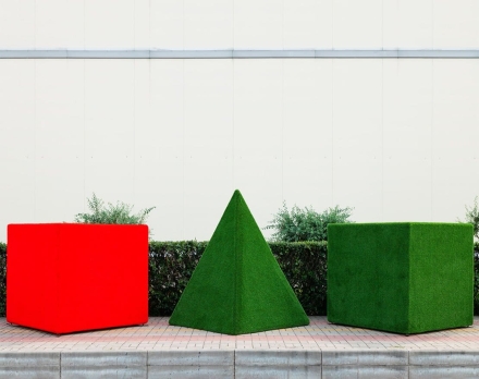 Топиари композиция геометрические фигуры Две пирамиды - газон Eco, фото 4