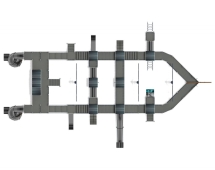 Детская игровая площадка Баркентина Лагуна (нержавейка скат) ДИК 2.03.3.06-22 H=1200 Н=1500 H=2000