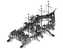 Детская игровая площадка Баркентина Лагуна (нержавейка скат) ДИК 2.03.3.06-22 H=1200 Н=1500 H=2000