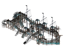 Детская игровая площадка Баркентина Лагуна (нержавейка скат) ДИК 2.03.3.06-22 H=1200 Н=1500 H=2000